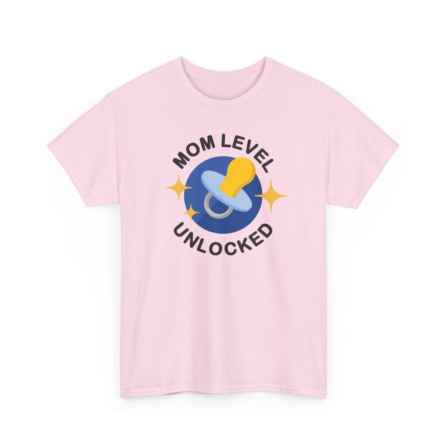 Maternity Mom Level Unlocked Heavy Cotton T-Shirt Gildan Tee