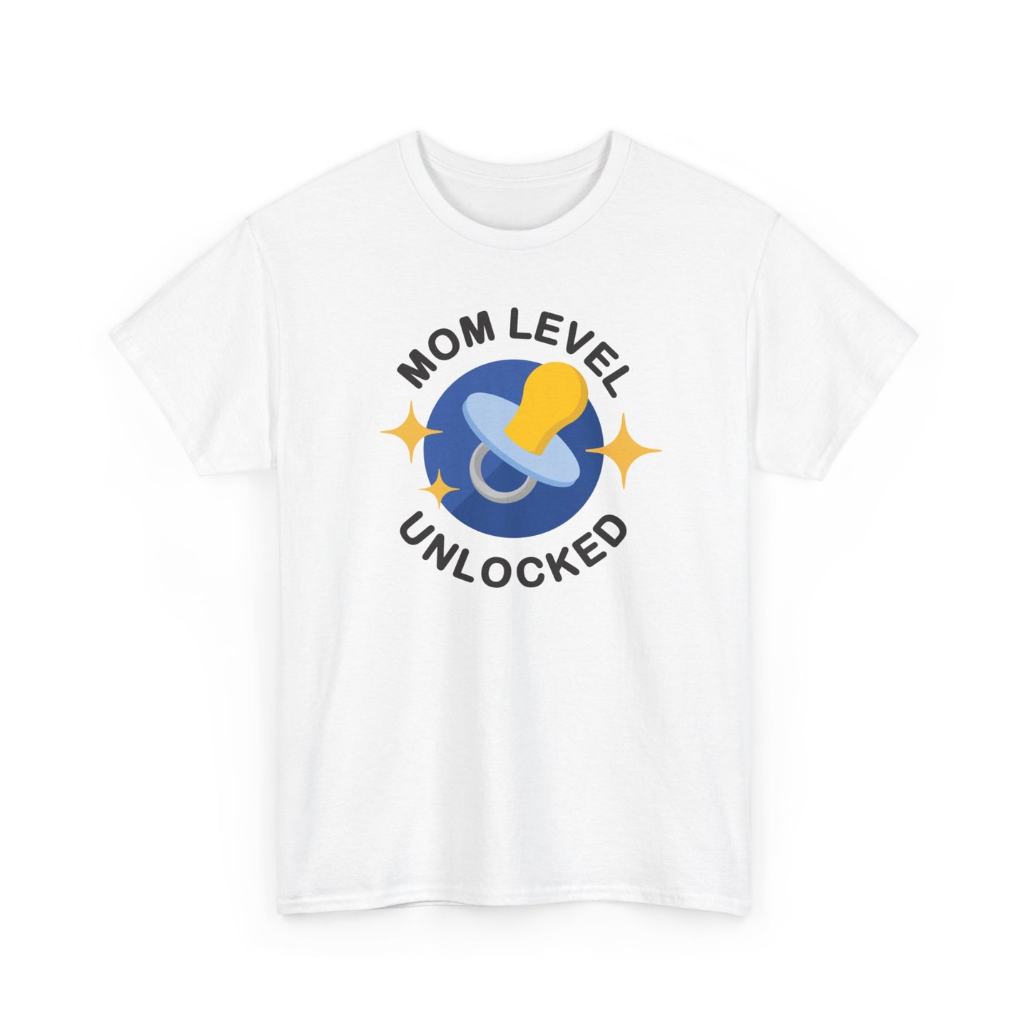 Maternity Mom Level Unlocked Heavy Cotton T-Shirt Gildan Tee