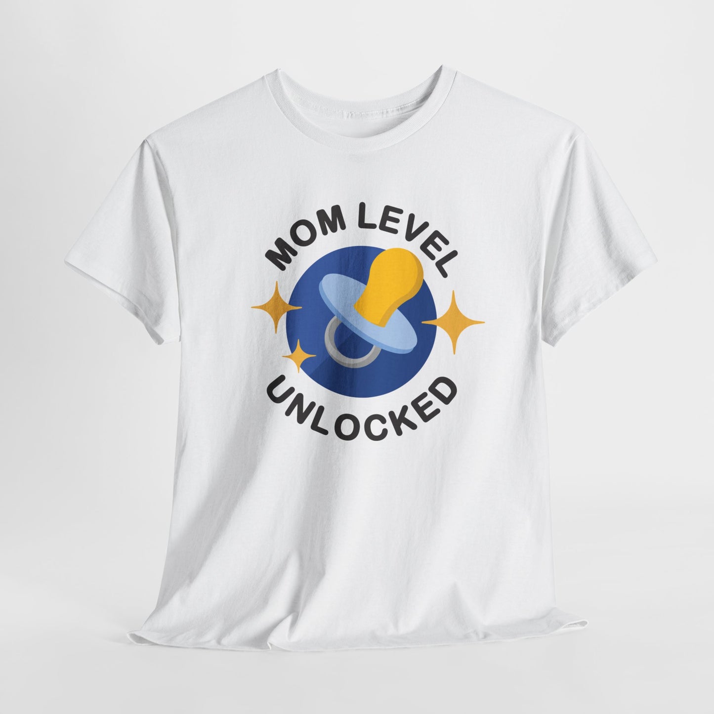 Maternity Mom Level Unlocked Heavy Cotton T-Shirt Gildan Tee
