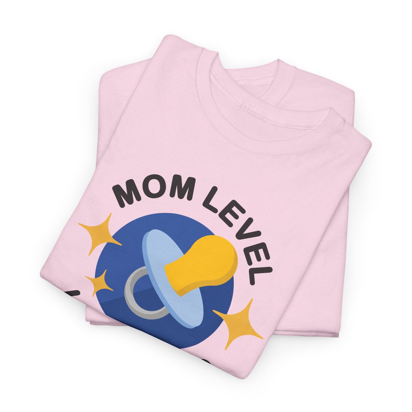 Maternity Mom Level Unlocked Heavy Cotton T-Shirt Gildan Tee