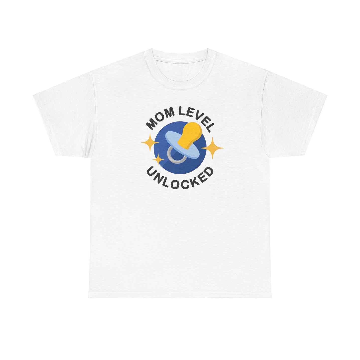 Maternity Mom Level Unlocked Heavy Cotton T-Shirt Gildan Tee