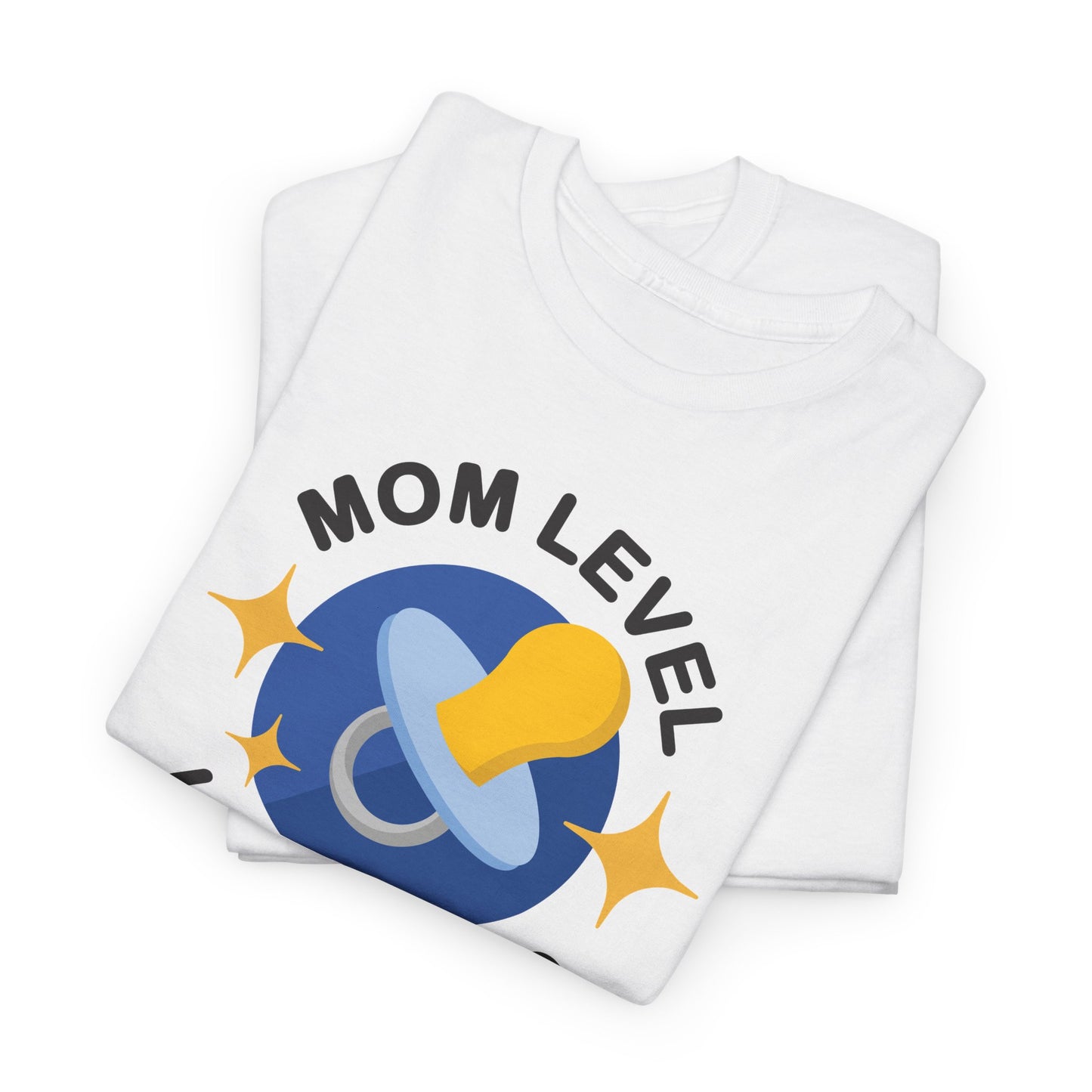 Maternity Mom Level Unlocked Heavy Cotton T-Shirt Gildan Tee