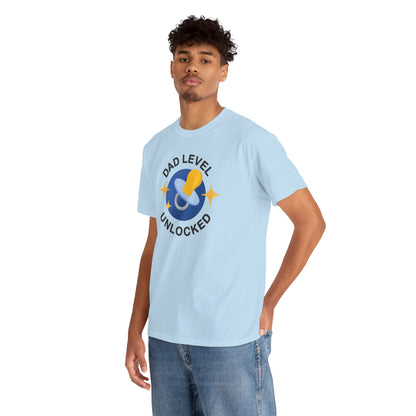 Maternity Dad Level Unlocked Heavy Cotton T-Shirt Gildan Tee