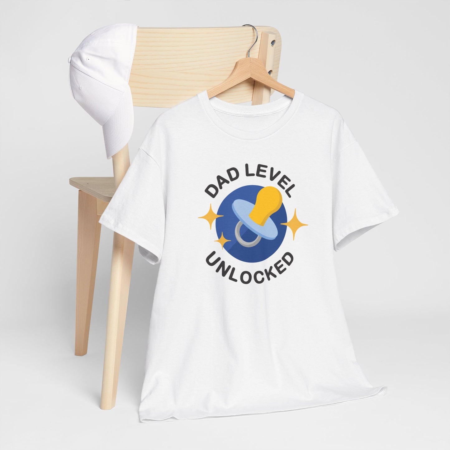 Maternity Dad Level Unlocked Heavy Cotton T-Shirt Gildan Tee