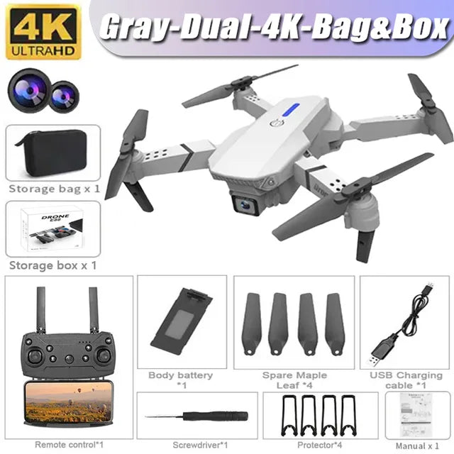 New E88Pro RC Drone 4K Professinal With 1080P